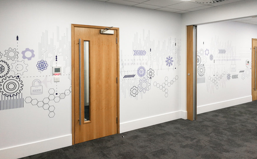 Wall graphics for Rolls Royce, Filton, Bristol