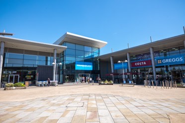 Wide shot examples of Aluminium signs and digital print by Voodoo at the WillowBrook Centre, Bradley Stoke