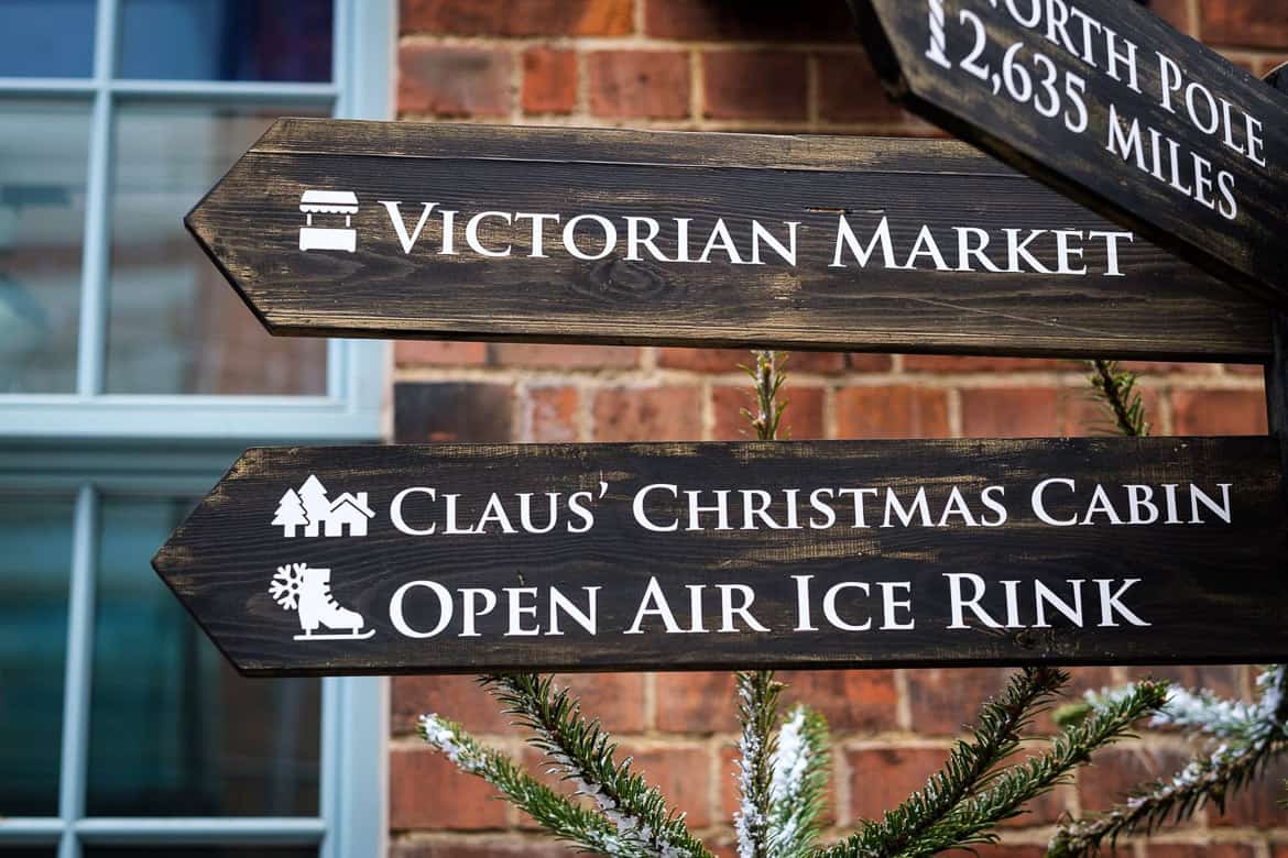 Natural Wooden Signage at GloucesterQuays Shopping Centre