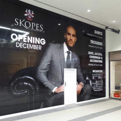 Retail Hoarding Installation + Graphics Application