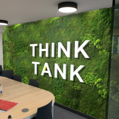 Creative, 3 Dimensional Wall Graphic for Think Tank