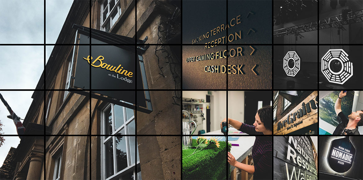 Bespoke Signage Hero Shot Montage