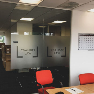 Etch effect graphics for Lysander Law