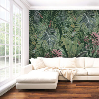 Mural on a living room wall