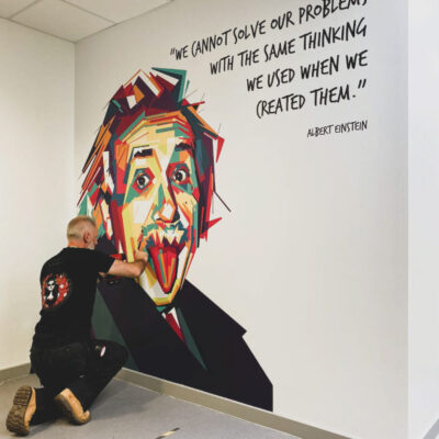 Wall mural of Albert Einstein