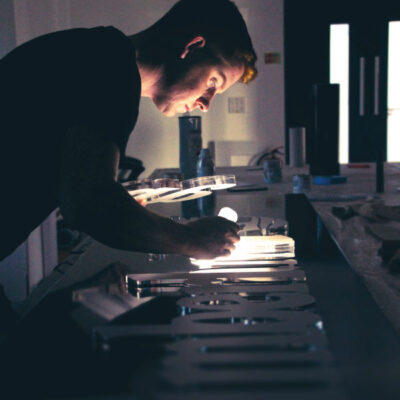 Fabrication of a shop fascia sign using acrylic lettering