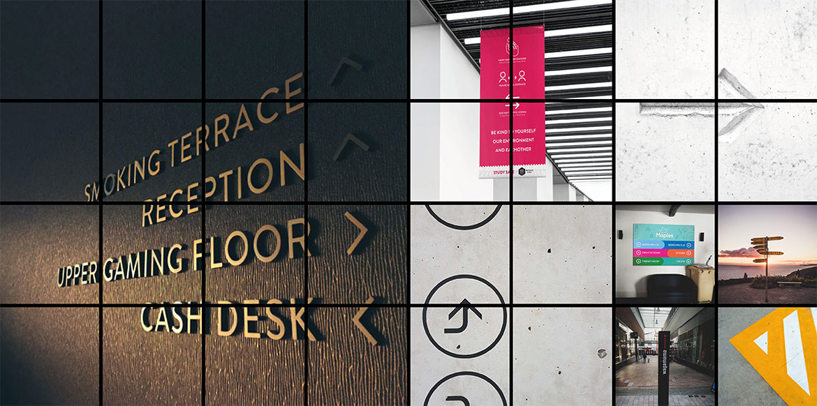 Wayfinding and Directional Signs - Hero Shot Montage