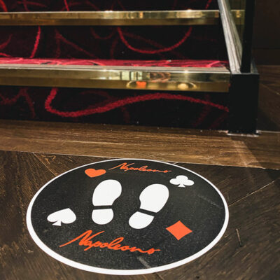 Custom floor graphics by Voodoo in Napoleon's Casino