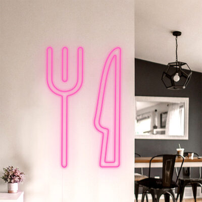 Faux neon for a kitchen wall