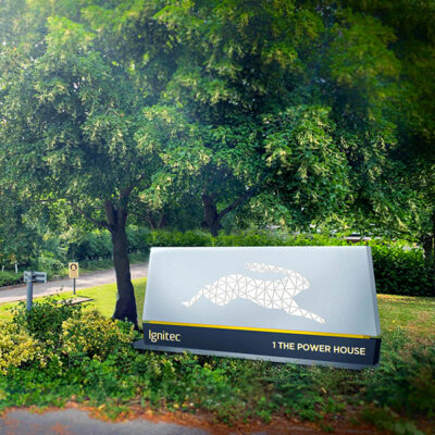 Monolith sign built for Ignitec Monolith sign built for Ignitec