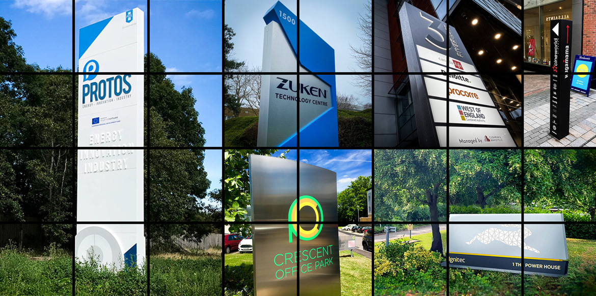 Pylon Signs Hero Shot Montage