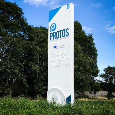 Large scale Pylon sign built for Protos