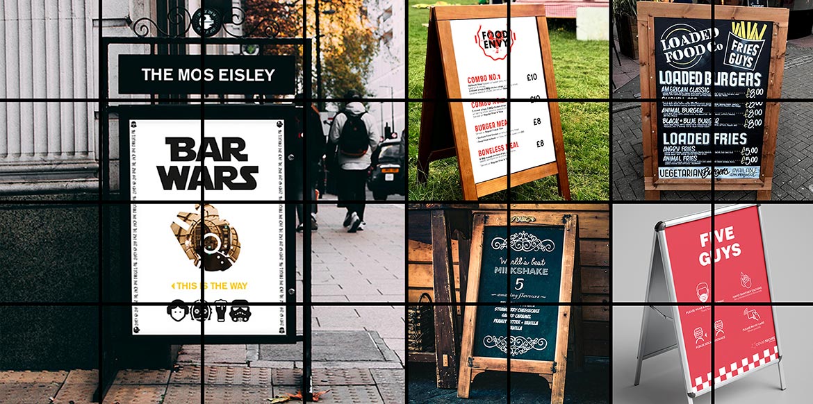 Pavement Signs and A Boards Hero Shot Montage