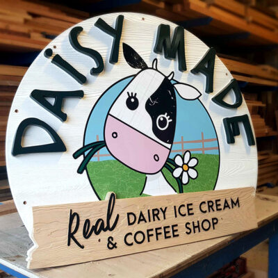 Bespoke Wooden Sign for a coffee shop