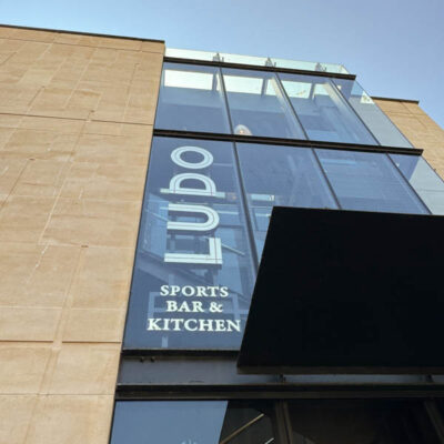 Ludo Sports Bar Illuminated Signage Behind Glass Ludo Main Signage