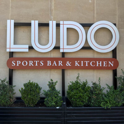 Ludo Sports Bar External Sign On A Wall Ludo Sports Bar Lozenge External Sign
